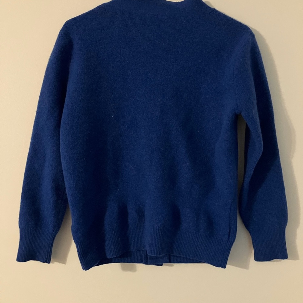 La Paz Royal Blue 100% Wool Button Up Cardigan Sweater Women’s Size Medium - Picture 4 of 5